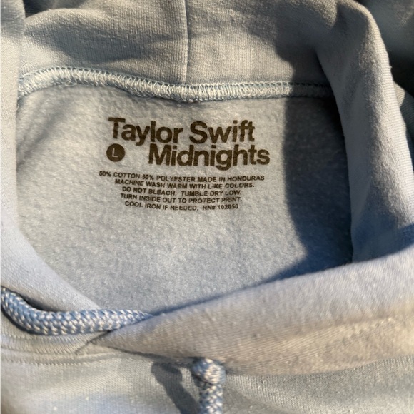 Taylor swift light blue eras collection hoodie size large - Picture 6 of 7